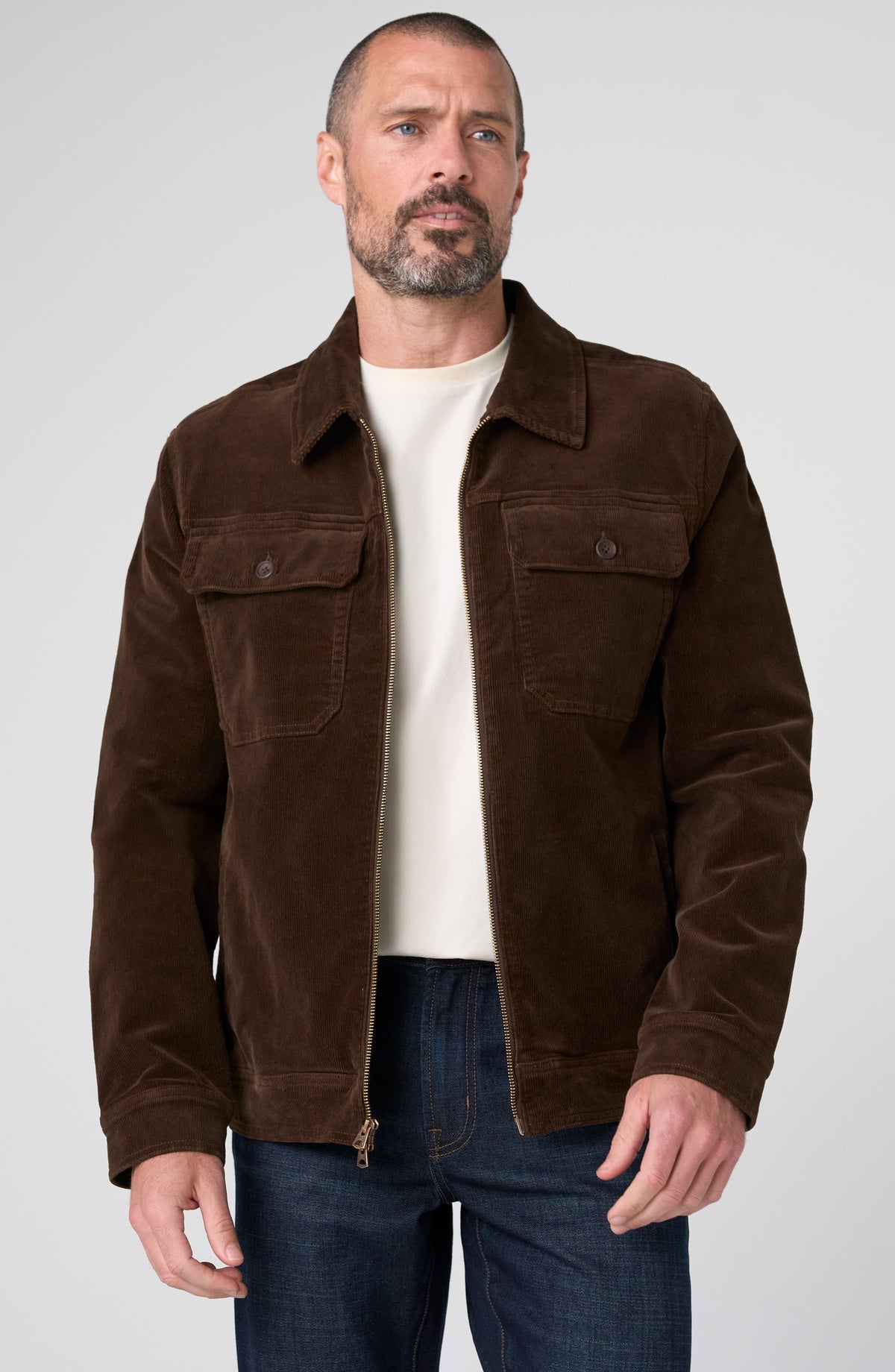 2-Way Zip Corduroy Jacket