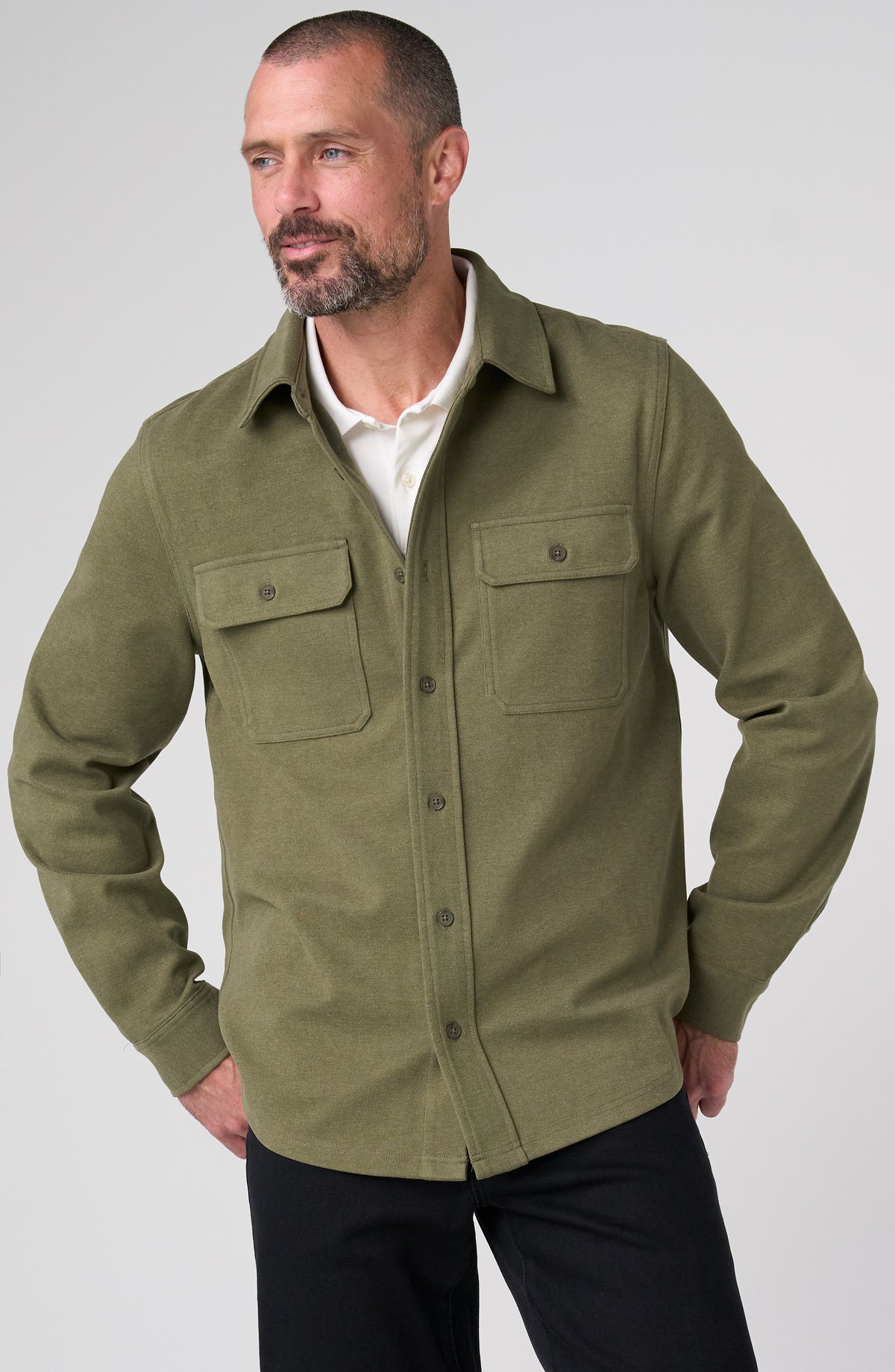 Flap Pocket Overshirt - Winter Moss