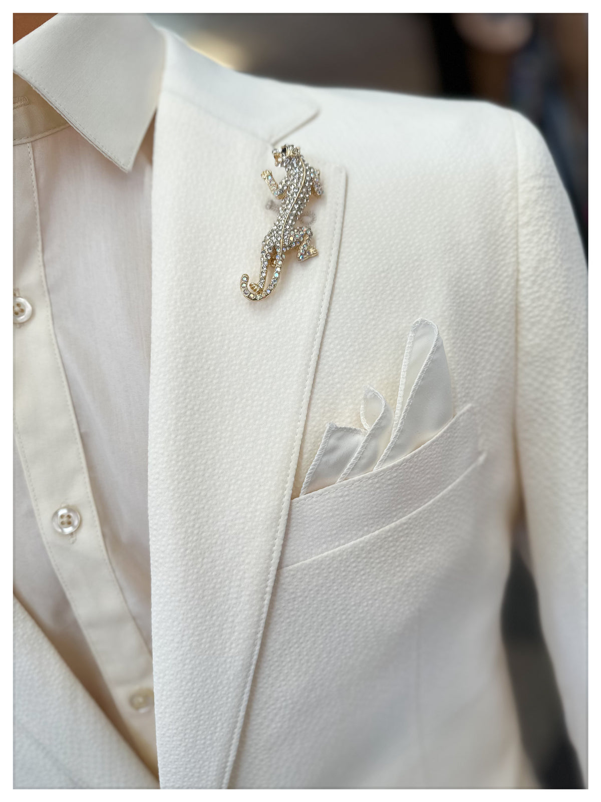Seer Sucker Suit - Cream