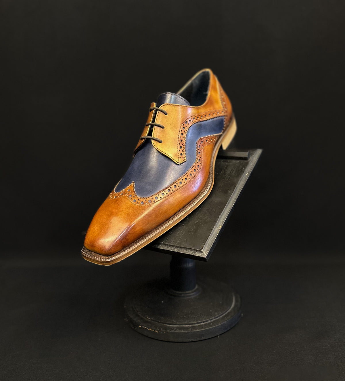 Saranno -Navy/Cognac