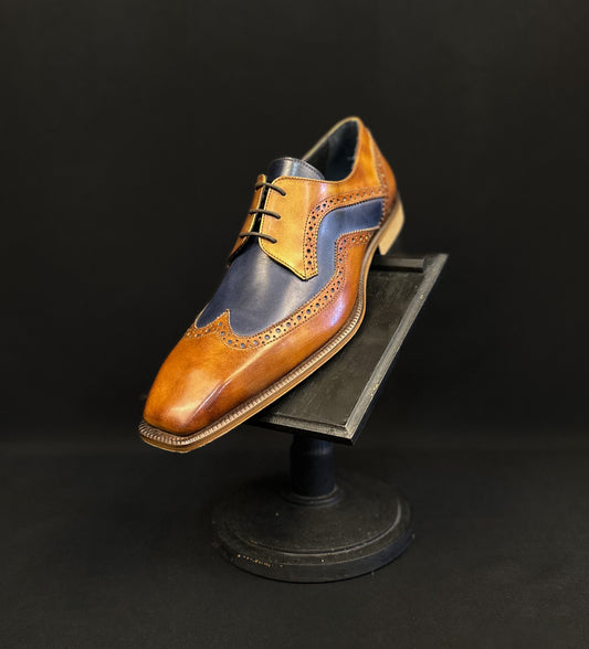 Saranno -Navy/Cognac