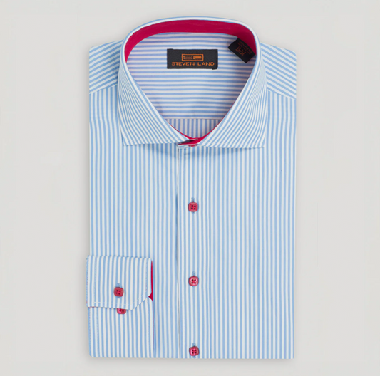 The Earl Striped - Light Blue