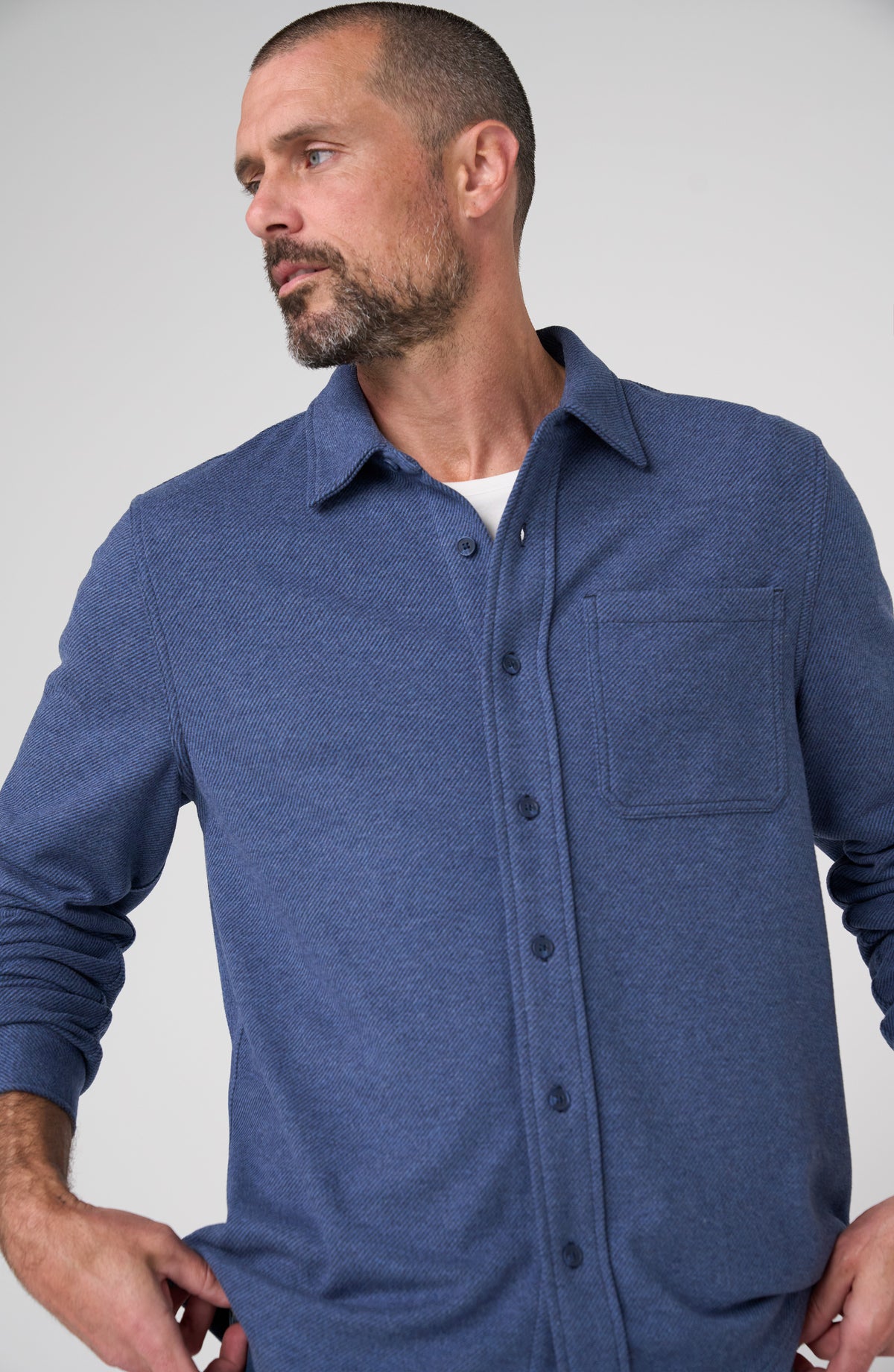 Button Up - Blue Slate Multi