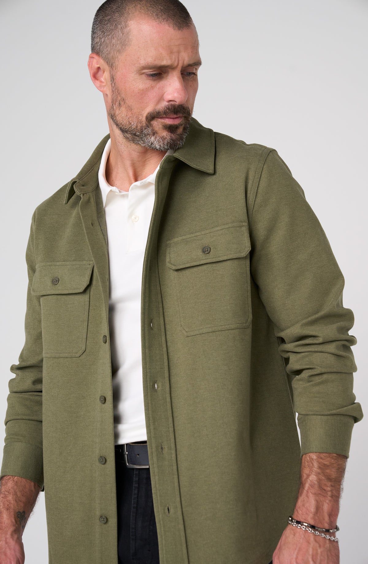 Flap Pocket Overshirt - Winter Moss