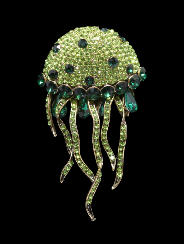 Jellyfish Brooch - Green