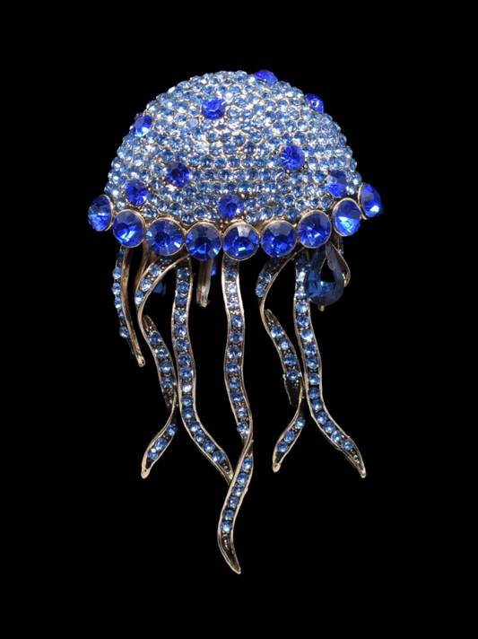 Jellyfish Brooch - Blue