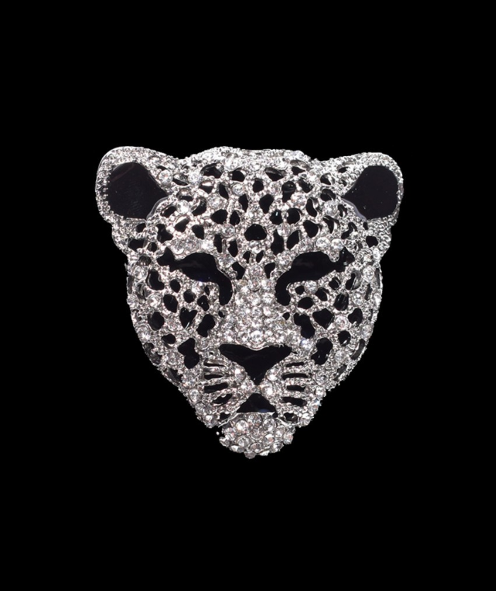 Leopard Brooch - Silver