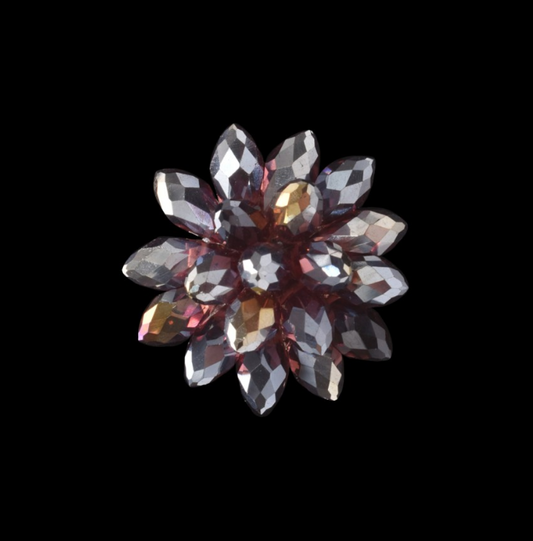 Prism Flower Pin Lapel - Purple