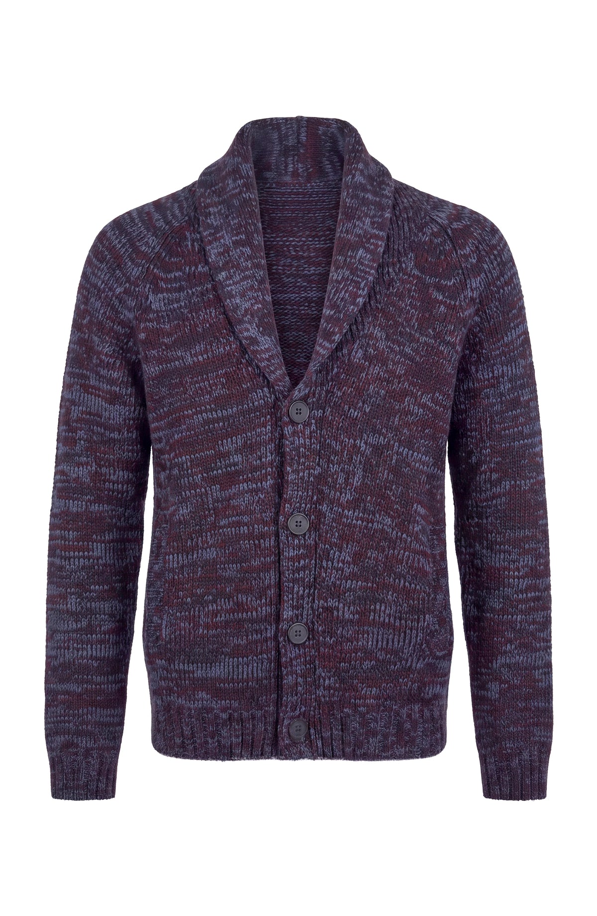Cardigan - Navy Dark Oxblood