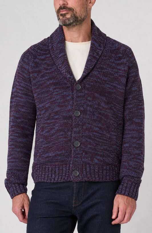 Cardigan - Navy Dark Oxblood