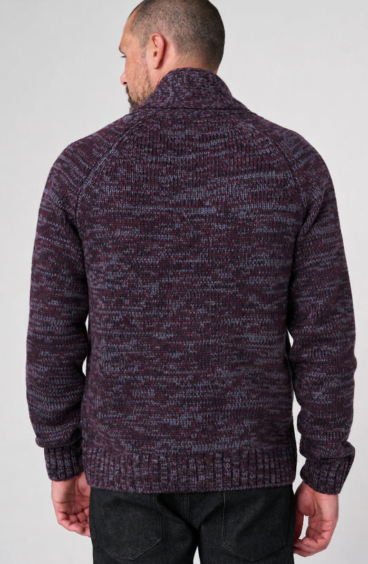 Cardigan - Navy Dark Oxblood